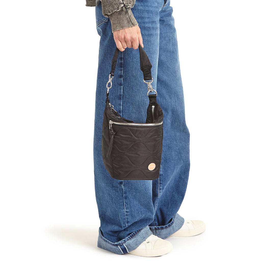 marcel - quilted crossbody bucket bag
