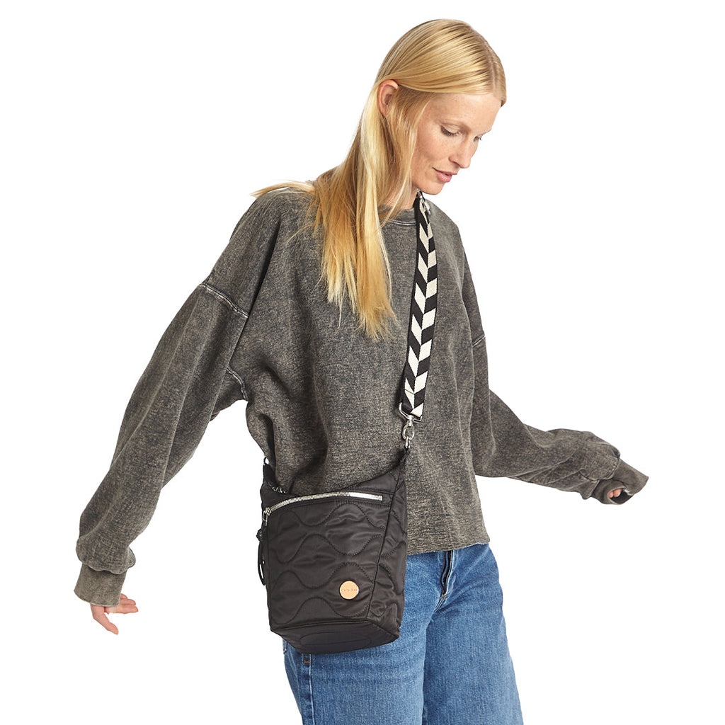 marcel - quilted crossbody bucket bag