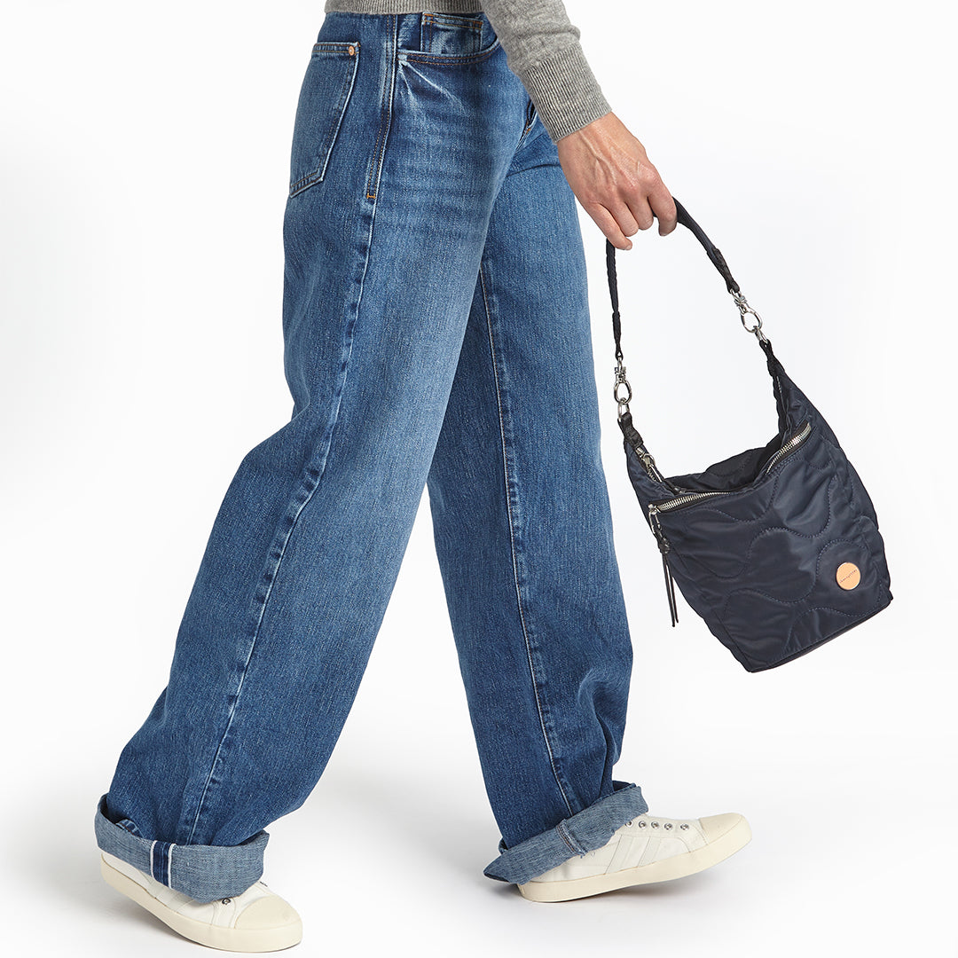 marcel - quilted crossbody bucket bag