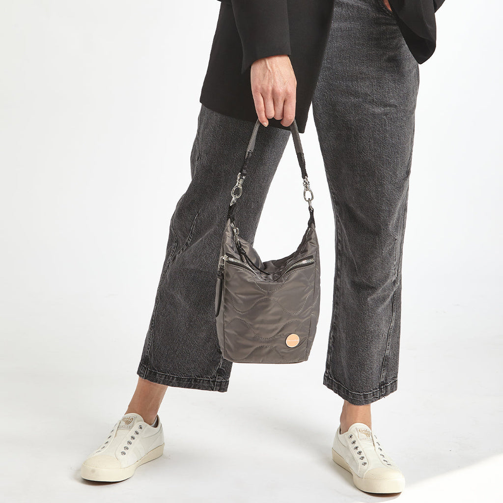 marcel - quilted crossbody bucket bag