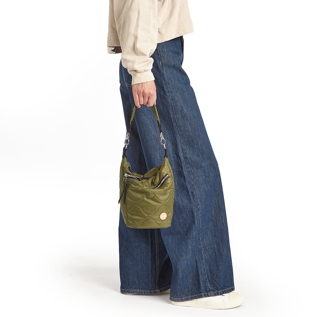marcel - quilted crossbody bucket bag