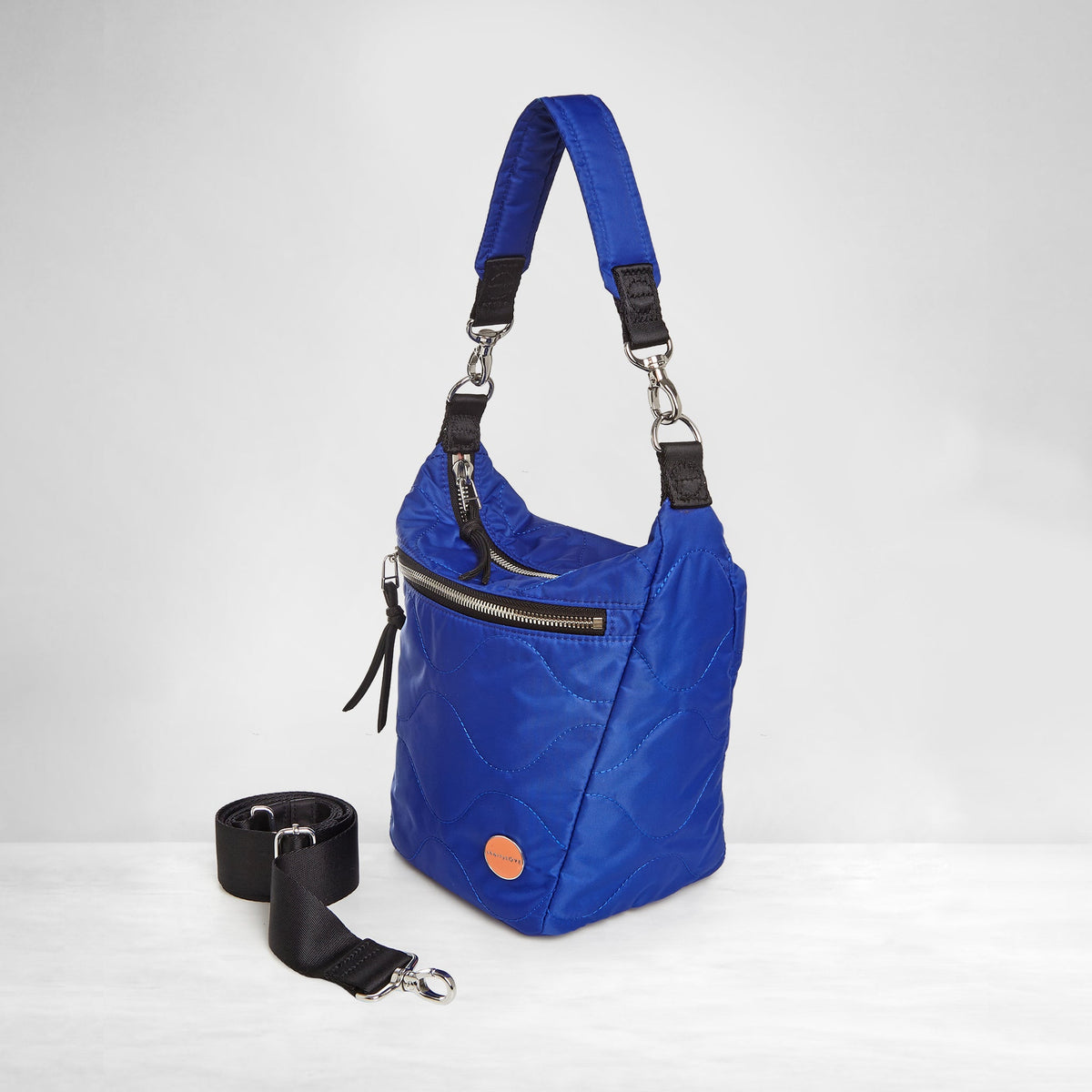 marcel - quilted crossbody bucket bag