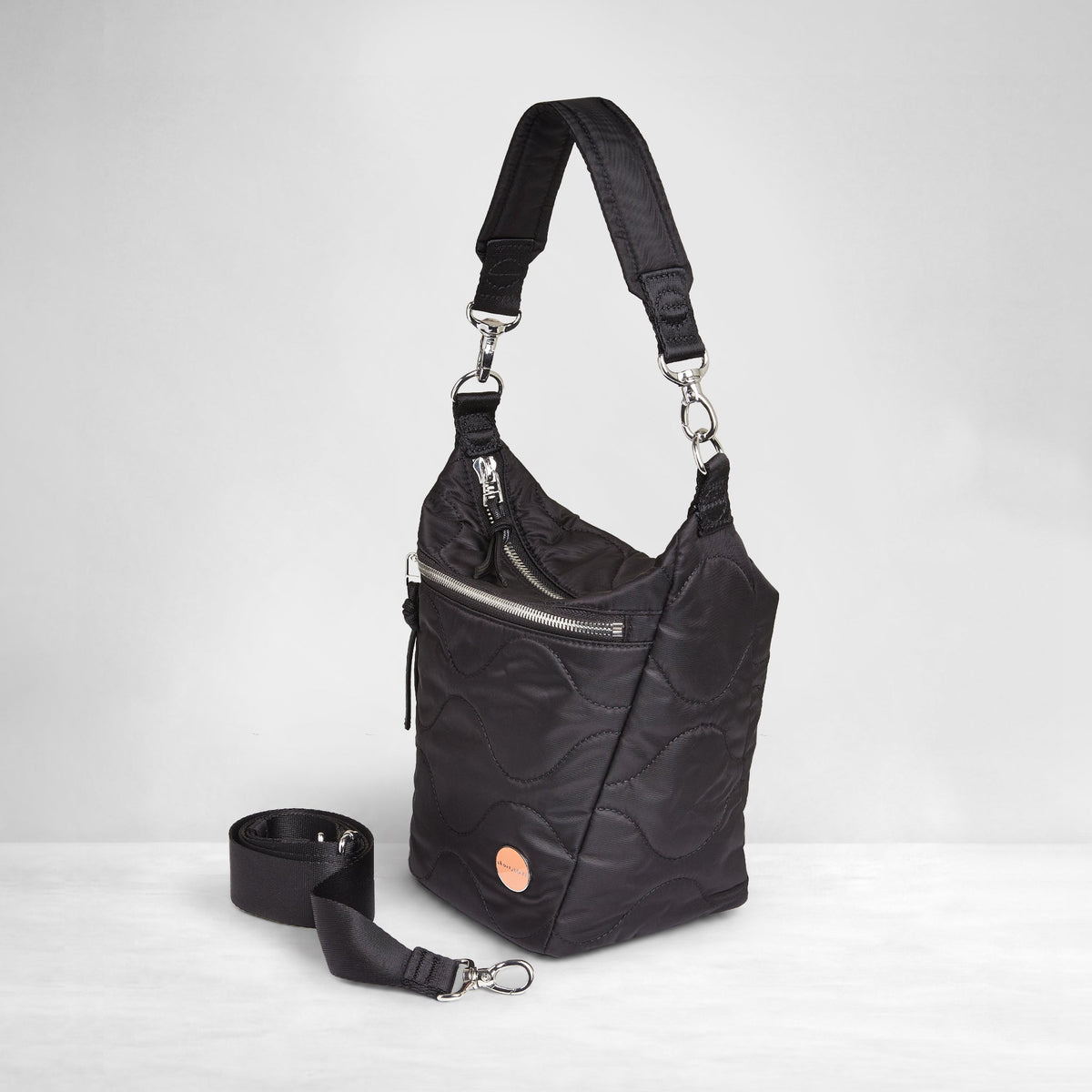 marcel - quilted crossbody bucket bag