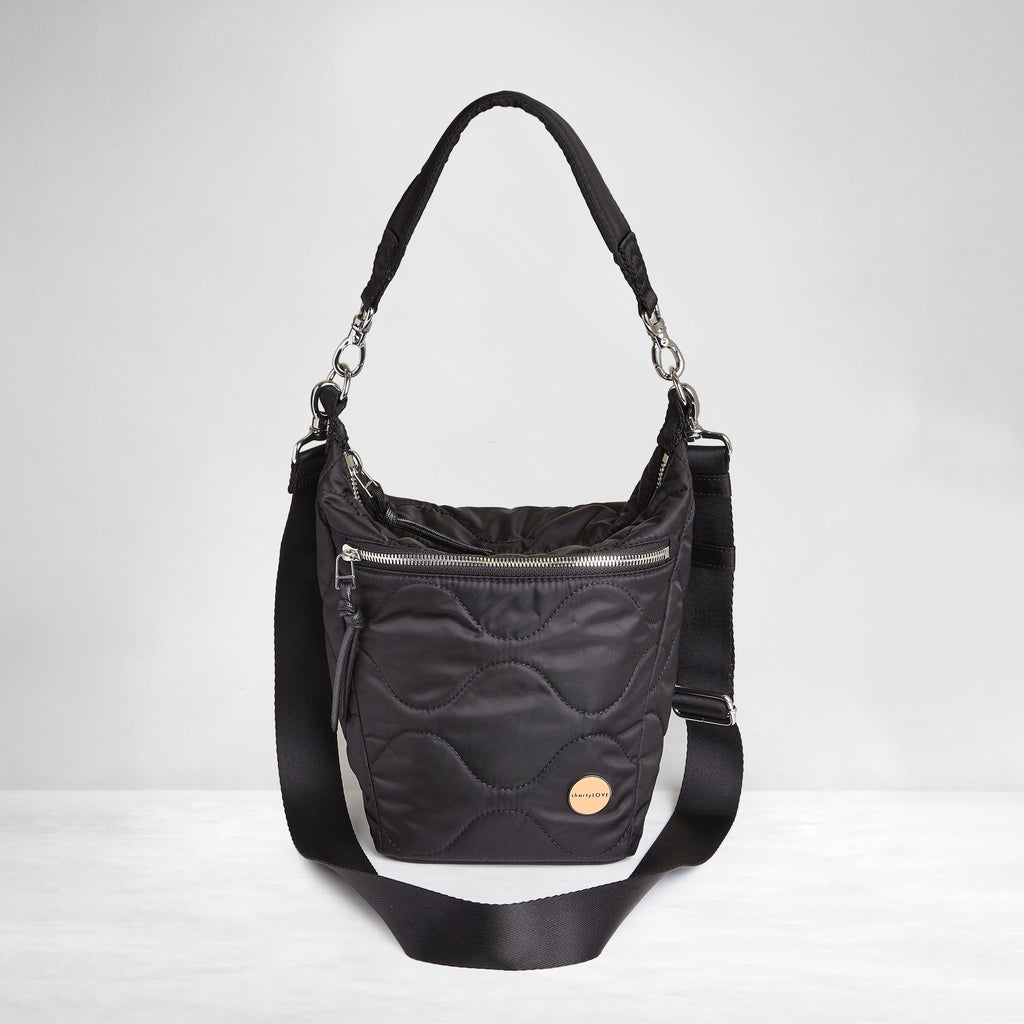 marcel - quilted crossbody bucket bag