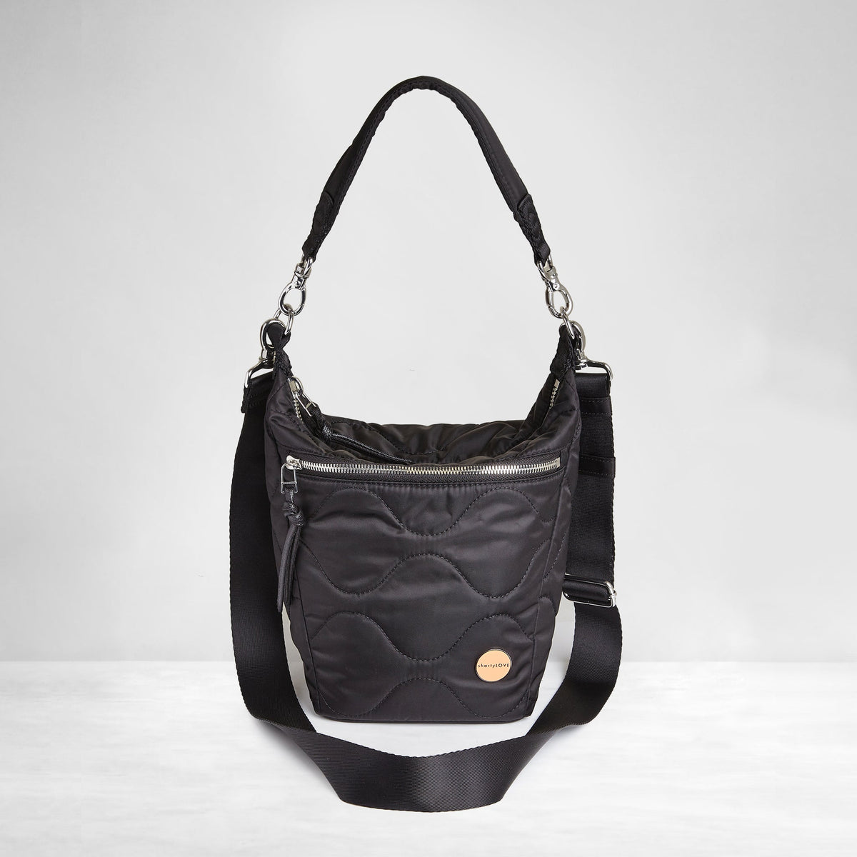 marcel - quilted crossbody bucket bag