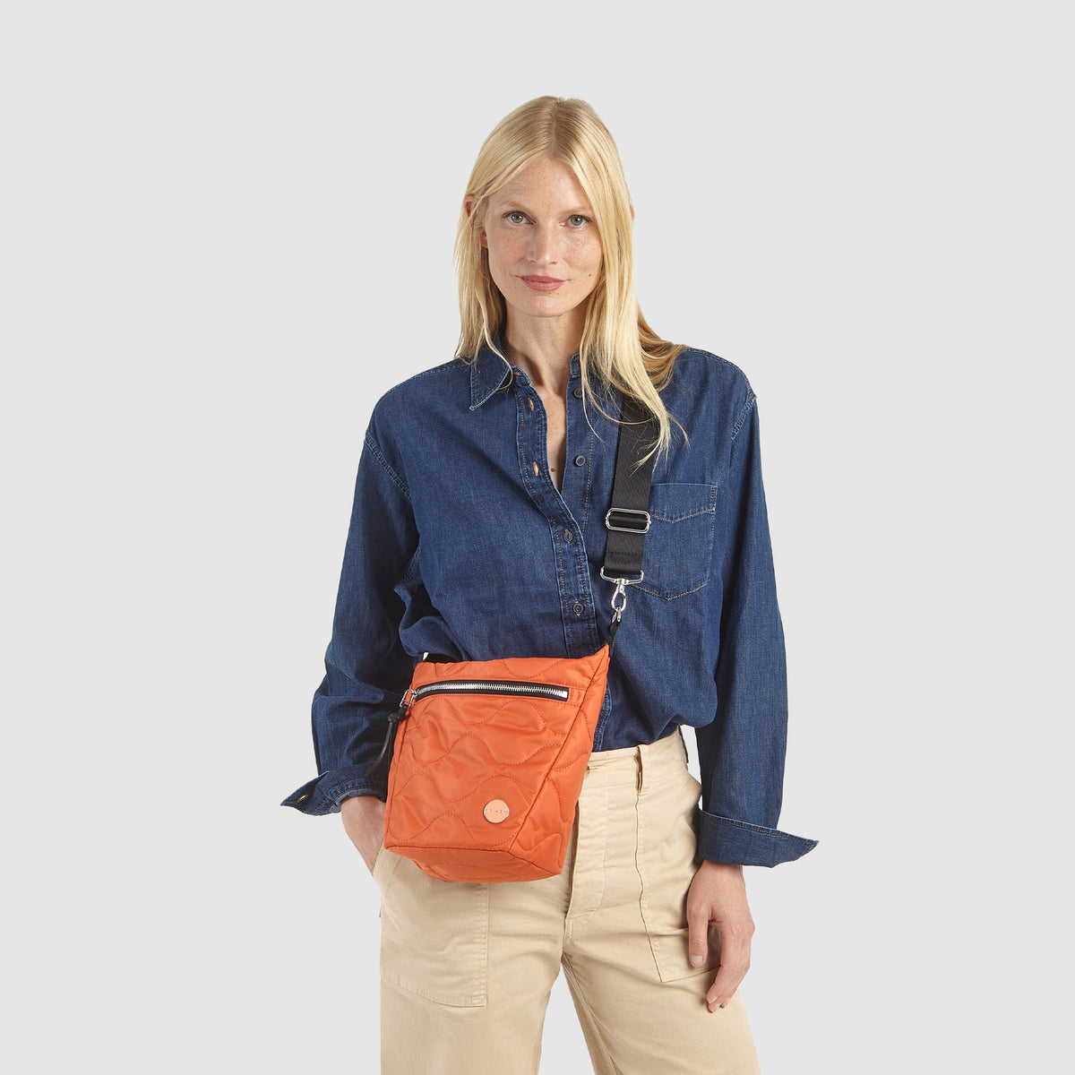 marcel - quilted crossbody bucket bag