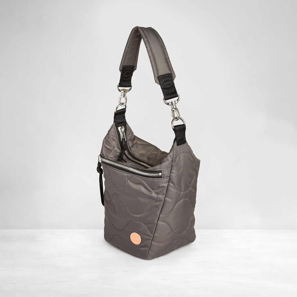 marcel - quilted crossbody bucket bag