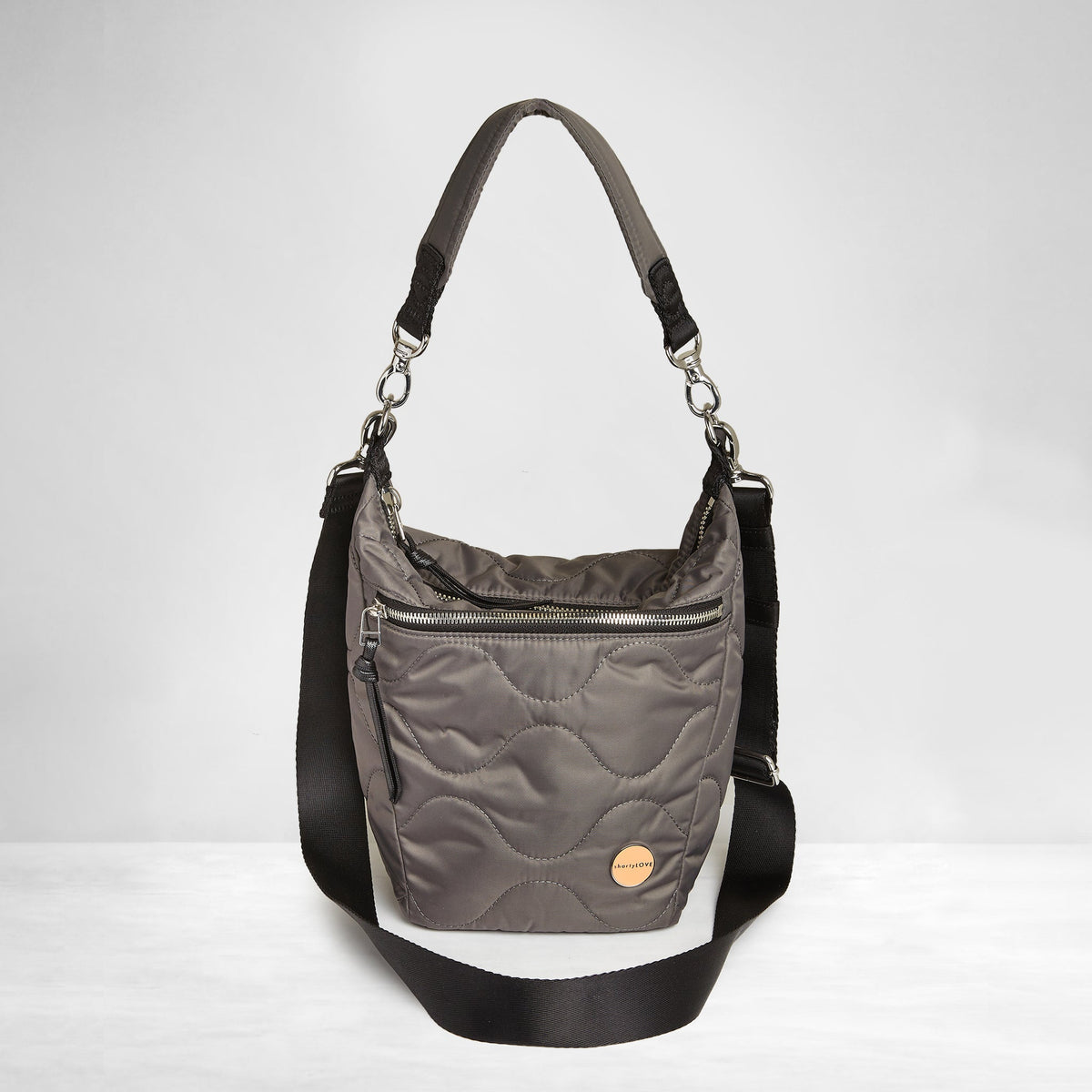 marcel - quilted crossbody bucket bag