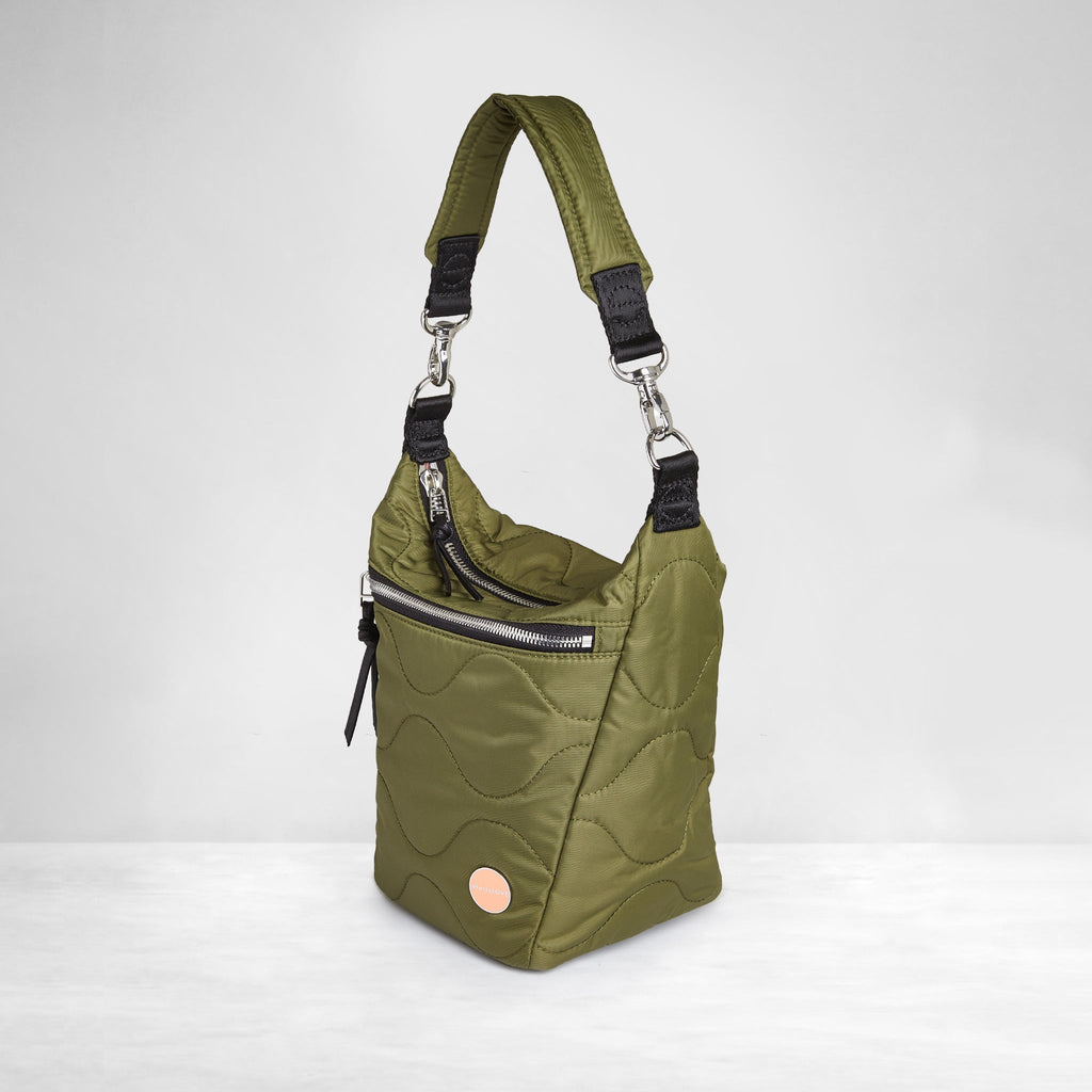 marcel - quilted crossbody bucket bag