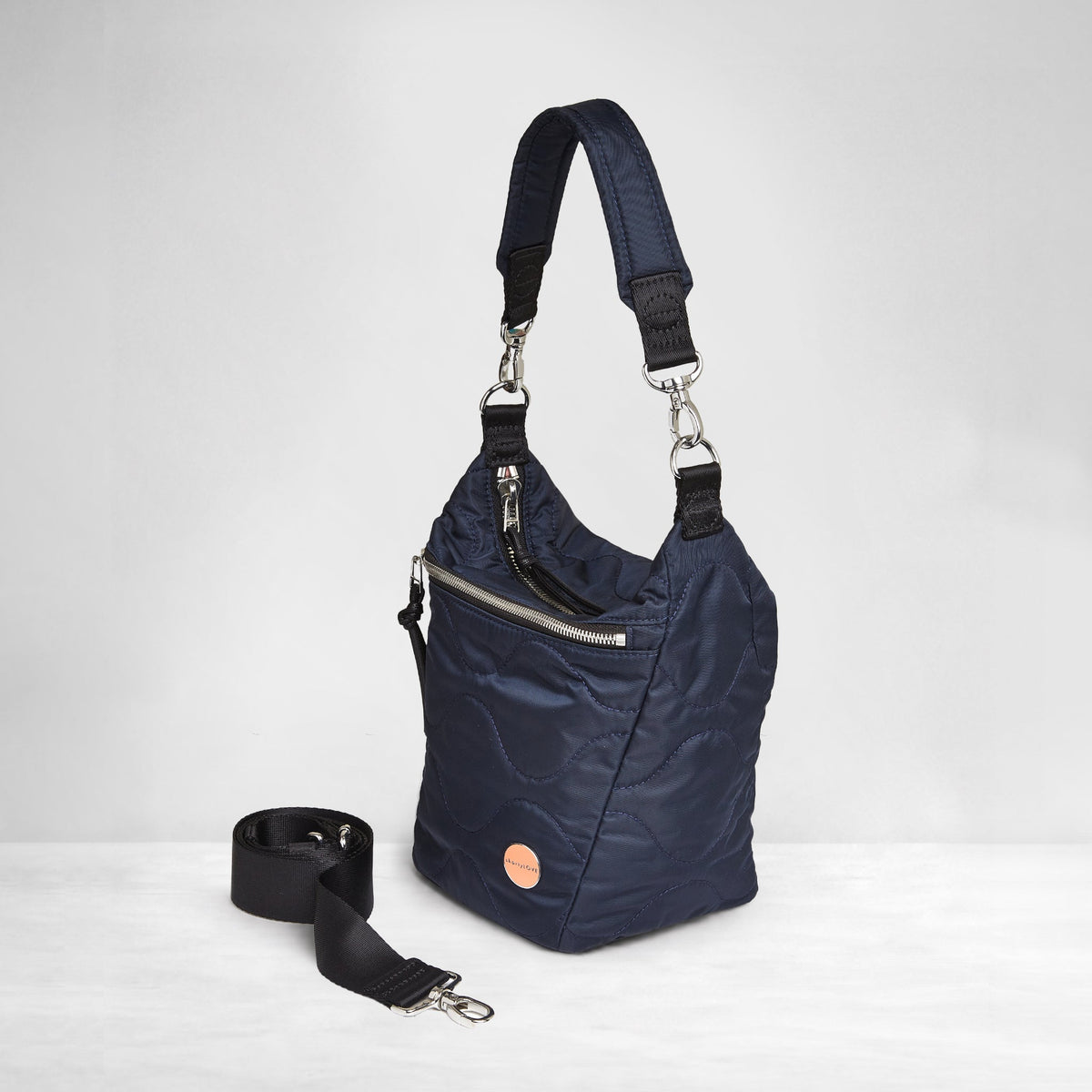 marcel - quilted crossbody bucket bag