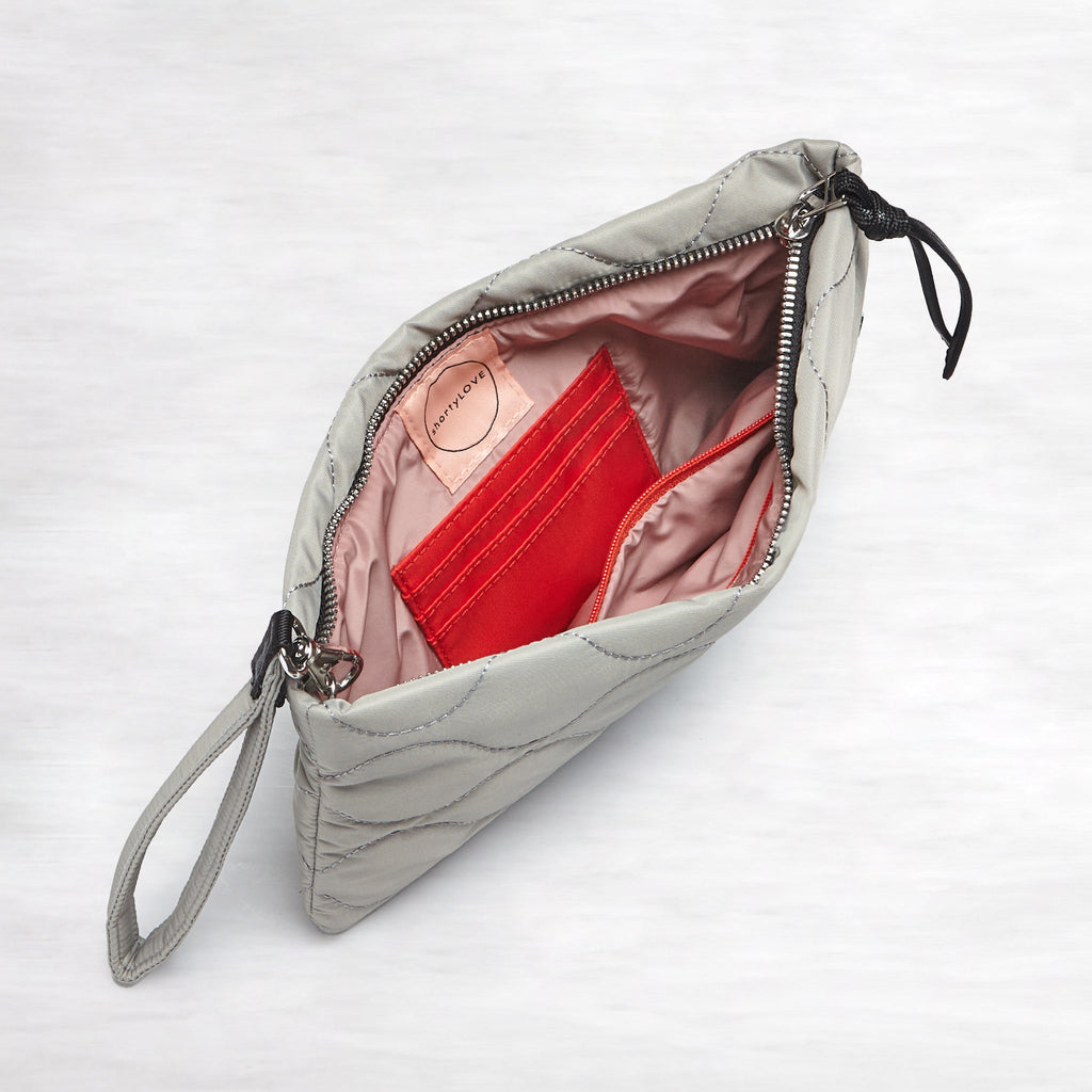 cleo - quilted wristlet clutch