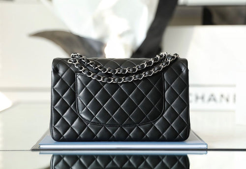 Chanel timeless classic Flap bag silver hardware