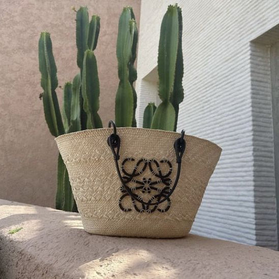 LOEWE Sunday Neeti Black Raffia Bag